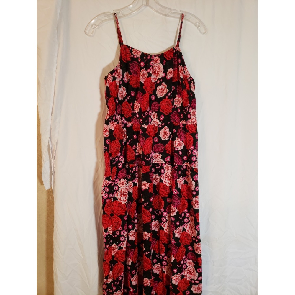 Women's Old Navy Sleeveless Red Floral Sundress Size M